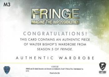 2016 Cryptozoic Fringe Season 5 - Wardrobe #M3 Walter Bishop Back