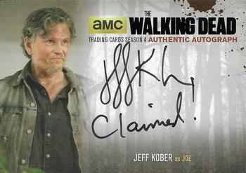 2016 Cryptozoic The Walking Dead Season 4: Part 2 - Autographs Black Foil #JK2 Jeff Kober Front