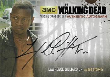2016 Cryptozoic The Walking Dead Season 4: Part 2 - Autographs Black Foil #LG2 Lawrence Gilliard Jr. Front