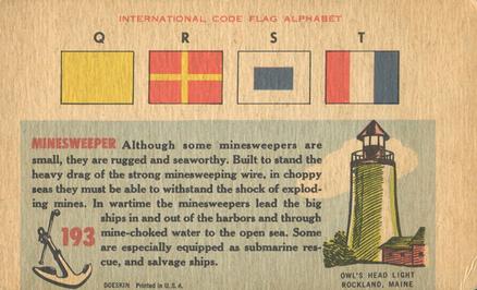 1955 Doeskin Rails & Sails (F378) #193 Minesweeper Back