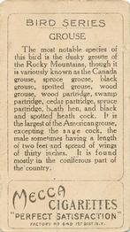 1910 American Tobacco Bird Series (T43) #NNO Black Grouse Back