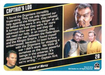 2018 Rittenhouse Star Trek The Original Series The Captain's Collection #28 Errand Of Mercy Back