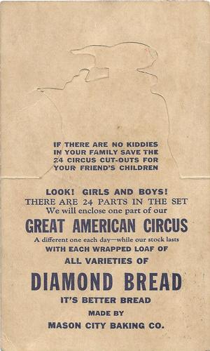 1922 Great American Circus (D40) #NNO Chariot Race Back