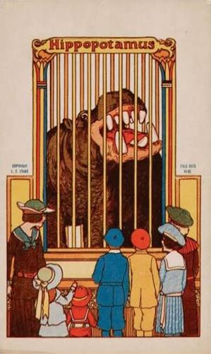 1922 Great American Circus (D40) #NNO Hippo in Cage Front