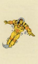 1997 Fleer/SkyBox X-Men - Temporary Tattoos #Fleer10 Iron Man Front