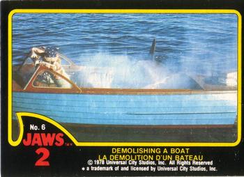 1978 O-Pee-Chee Jaws 2 #6 Demolishing a Boat Front