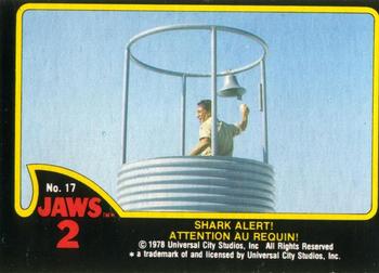 1978 O-Pee-Chee Jaws 2 #17 Shark Alert! Front