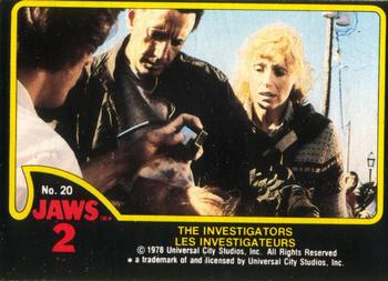 1978 O-Pee-Chee Jaws 2 #20 The Investigators Front