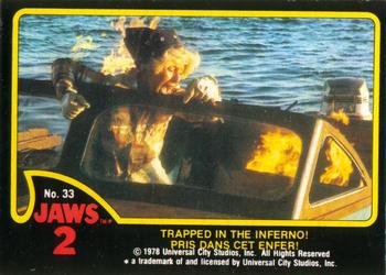 1978 O-Pee-Chee Jaws 2 #33 Trapped in the Inferno! Front