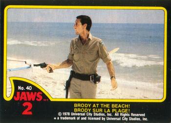 1978 O-Pee-Chee Jaws 2 #40 Brody at the Beach! Front