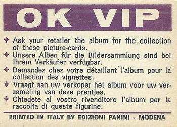 1973 Panini OK VIP #154 Bob Dylan Back