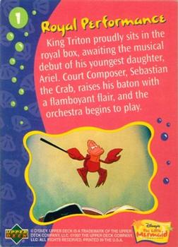 1997 Upper Deck The Little Mermaid #1 Royal Performance Back