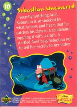 1997 Upper Deck The Little Mermaid #10 Sebastian Uncovered Back