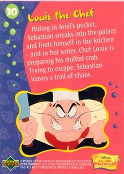 1997 Upper Deck The Little Mermaid #30 Louie the Chef Back