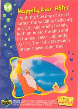 1997 Upper Deck The Little Mermaid #54 Happily Ever After Back