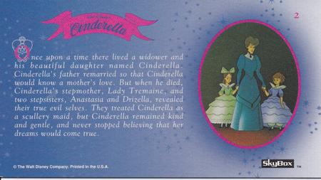 1995 SkyBox Cinderella Limited Edition #2 Once upon a time there lived a widower and h Back