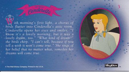 1995 SkyBox Cinderella Limited Edition #3 With morning's first light, a chorus of bird Back