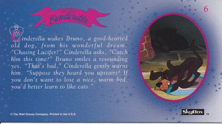 1995 SkyBox Cinderella Limited Edition #6 Cinderella wakes Bruno, a good-hearted old Back