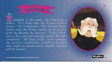 1995 SkyBox Cinderella Limited Edition #9 Meanwhile at the castle, the King is in Back
