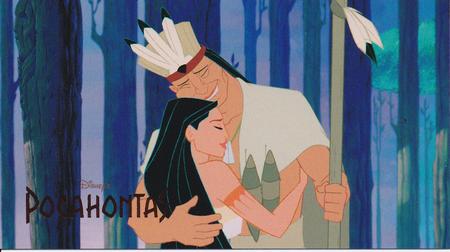 1995 SkyBox Pocahontas Limited Edition Widevision Set #8 Pocahontas Learns of Kocoum's Proposal Front