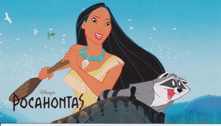 1995 SkyBox Pocahontas Limited Edition Widevision Set #9 Pocahontas Wonders Which Path to Follow Front