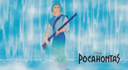 1995 SkyBox Pocahontas Limited Edition Widevision Set #16 Pocahontas and John Smith Meet Front