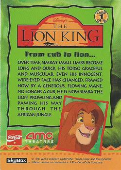 1994 SkyBox The Lion King Series 1 & 2 - Coca-Cola / AMC Theater #1 From Cub to Lion Back