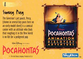 1995 SkyBox Pocahontas - Animation Discovery Adventure #8 Smug Pug Back
