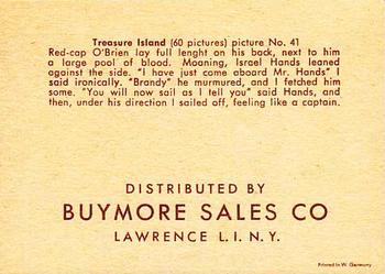 1960 Buymore Sales Treasure Island (W527) #41 Red-Cap O'Brien Back