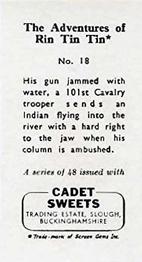 1960 Cadet Sweets Adventures of Rin Tin Tin #18 His gun jammed with water... Back