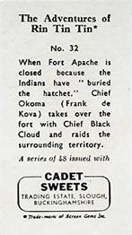 1960 Cadet Sweets Adventures of Rin Tin Tin #32 When Fort Apache is closed... Back