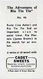 1960 Cadet Sweets Adventures of Rin Tin Tin #46 Rusty & Rin Tin Tin find... Back