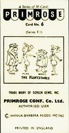 1963 Primrose Confectionery The Flintstones #6 Barney's friend Back
