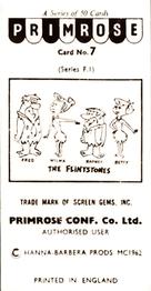 1963 Primrose Confectionery The Flintstones #7 Modest Fred Back