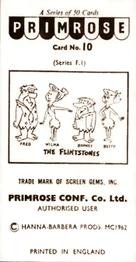 1963 Primrose Confectionery The Flintstones #10 How about this Champ? Back