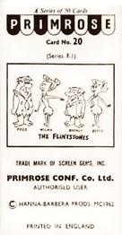 1963 Primrose Confectionery The Flintstones #20 Fred and Barney at the Gym Back