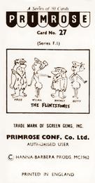 1963 Primrose Confectionery The Flintstones #27 I don't believe it! Back