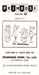 1963 Primrose Confectionery The Flintstones #36 Wilma's Shopping List Back