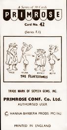 1963 Primrose Confectionery The Flintstones #42 You're too fat, Pop! Back