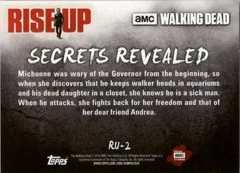 2018 Topps The Walking Dead Road to Alexandria - Rise Up #RU-2 Secrets Revealed Back