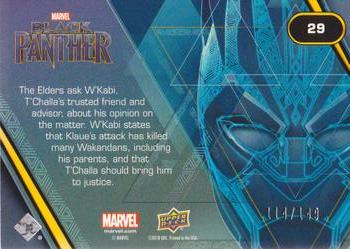 2018 Upper Deck Marvel Black Panther - Black #29 Bring Klaue to Justice Back