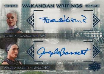 2018 Upper Deck Marvel Black Panther - Wakandan Writings Dual Autographs #WWD-AR Florence Kasumba / Angela Bassett Front