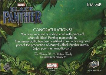 2018 Upper Deck Marvel Black Panther - The King's Mantle Memorabilia #KM-MB M'Baku Back