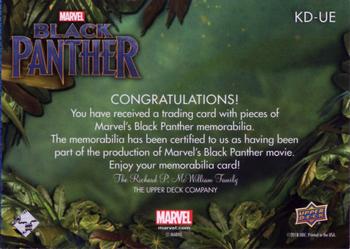 2018 Upper Deck Marvel Black Panther - The King's Mantle Dual Memorabilia #KD-UE Ulysses Klaue / Everett K. Ross Back