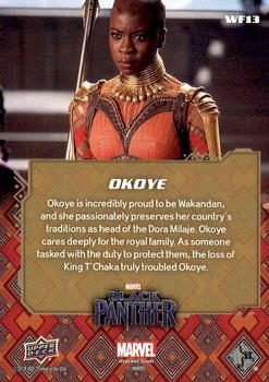 2018 Upper Deck Marvel Black Panther - Wakanda Forever #WF13 Okoye Back