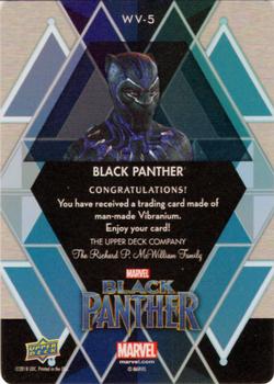 2018 Upper Deck Marvel Black Panther - Wakandan Vibranium Metal #WV-5 Black Panther Back