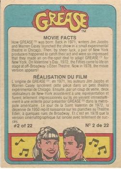 1978 O-Pee-Chee Grease #5 It's Teen Angel! Back