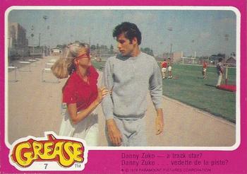 1978 O-Pee-Chee Grease #7 Danny Zuko -- A Track Star? Front