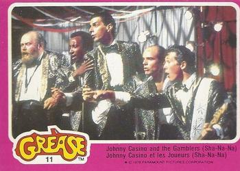 1978 O-Pee-Chee Grease #11 Johnny Casino and the Gamblers (Sha-Na-Na) Front