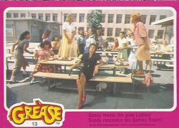 1978 O-Pee-Chee Grease #13 Sandy Meets the Pink Ladies! Front
